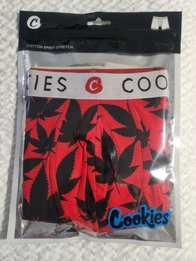 Cookies SF Men’s Botanical Print Boxer Briefs – Red/Black